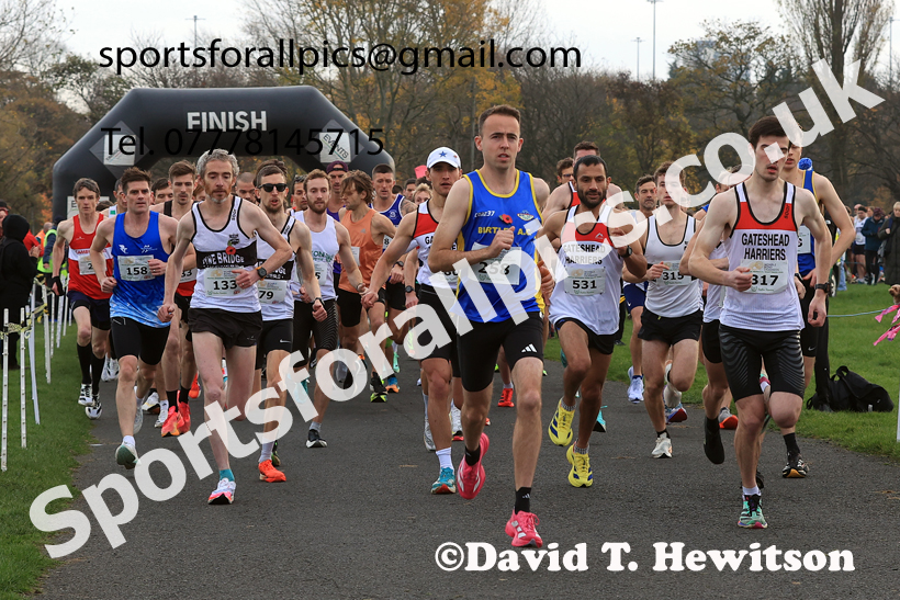Mens and Womens 2025 Heaton Memorial 10k Road Race, Newcastle Town Moor, Sunday, November 9th. Photo: David T. Hewitson/Sports for All Pics
